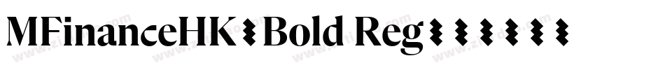 MFinanceHK-Bold Reg字体转换